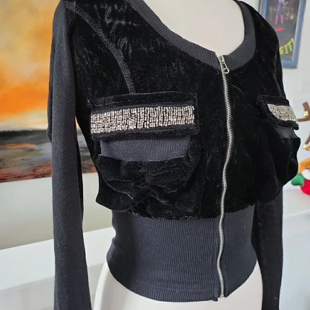 Black Velvet Jacket Size M